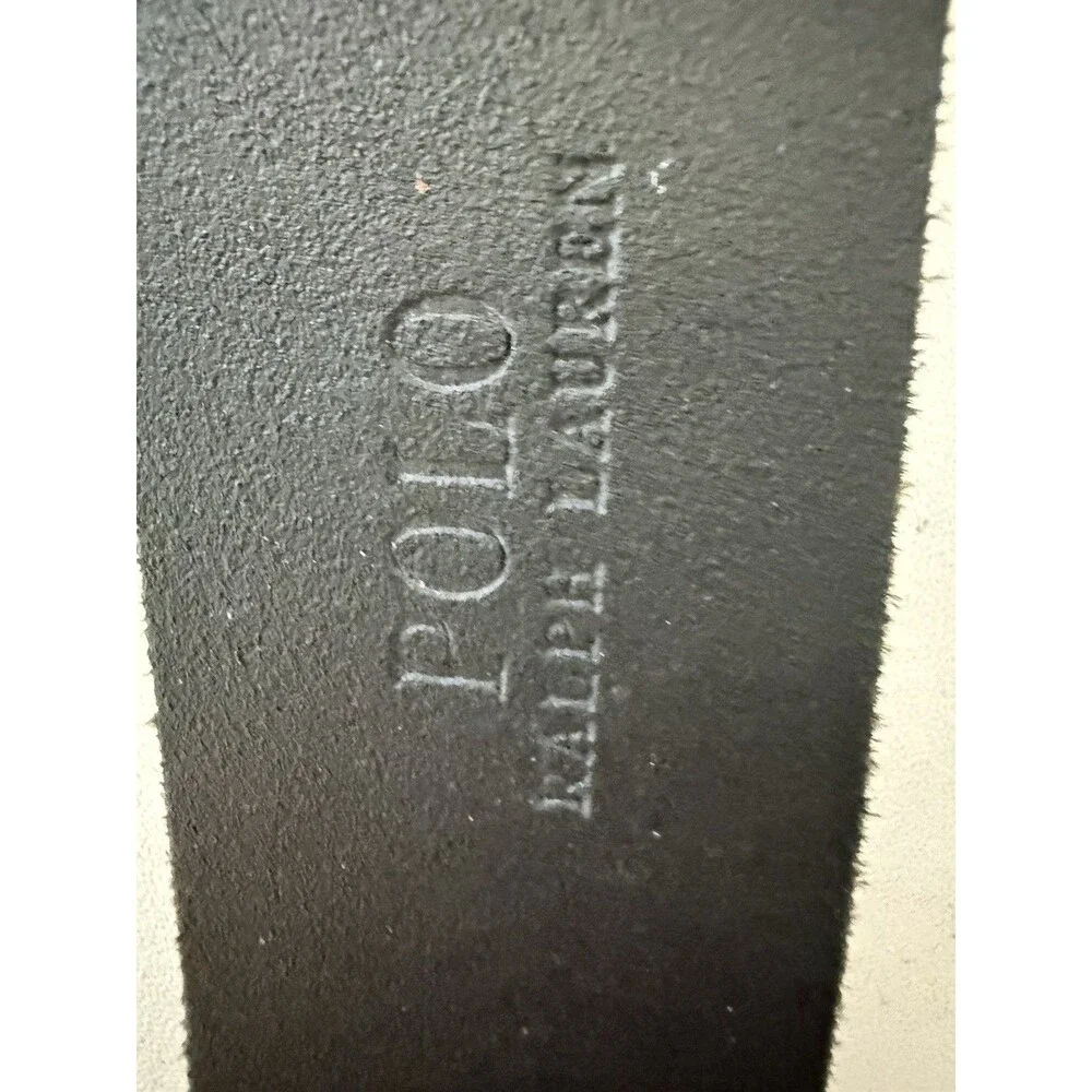Polo Ralph Lauren Men’s Black Full Grain Leather Belt Italy Size 50/125